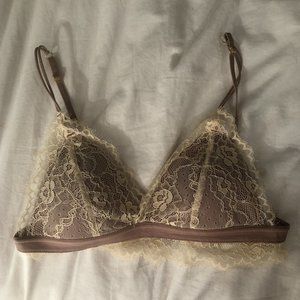 FREE ADD ON Purple and White Lace Bralette